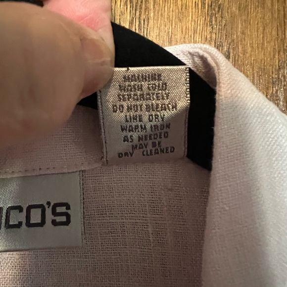 Chico’s Light Pink Linen Shirt - Picture 4 of 7